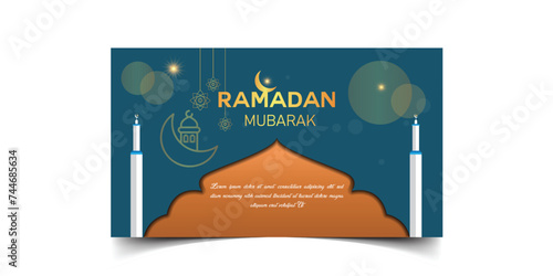 Ramadan Kareem Islamic festival celebration decorative background design 