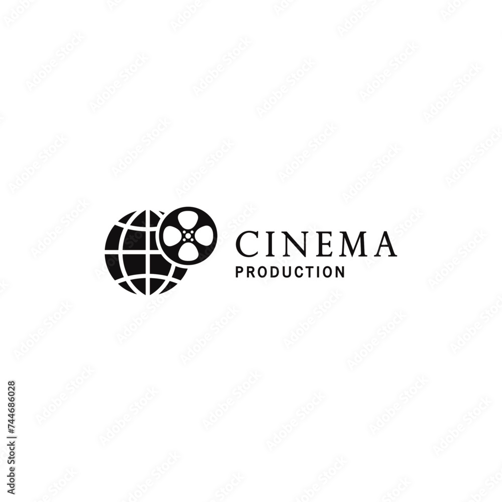 Global movie film logo icon sign symbol design concept Global movie film logo icon sign symbol design concept
