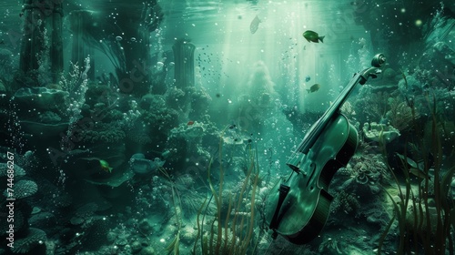 A surreal underwater scene ...
