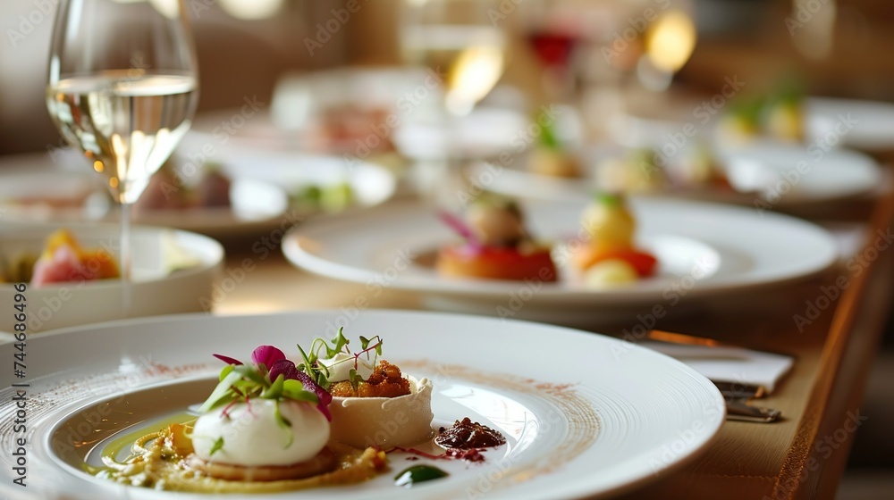 gourmet delicacies and hors d'oeuvres on a plate gourmet delicacies and hors d'oeuvres on a plate