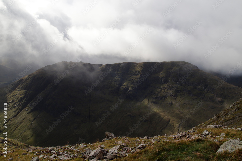 Fototapeta premium Glencoe on the trail to the Lost Valley,scottish highlands