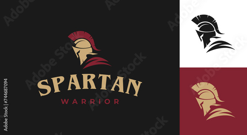 spartan logo vector illustration, army warrior logo template