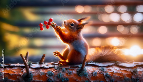 squirrel in the forest © Елена Tomaeva