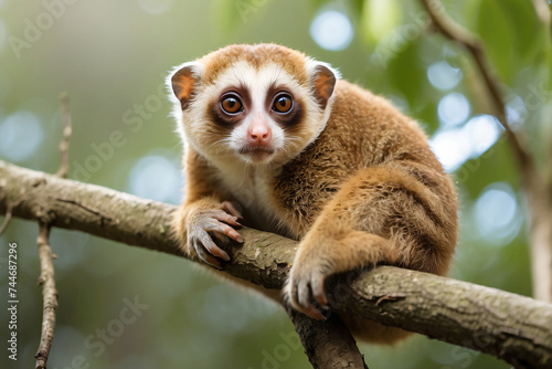 slow lorises climb tree branches © IOLA