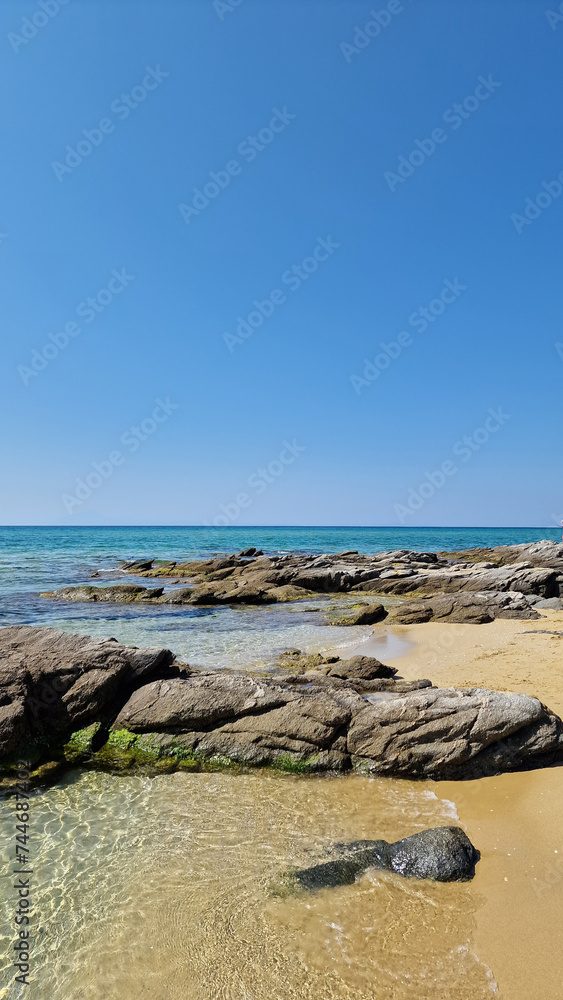 Rocks on the Mediterranean beach