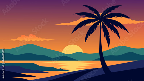 sunset on the beach © CreativeGraphics
