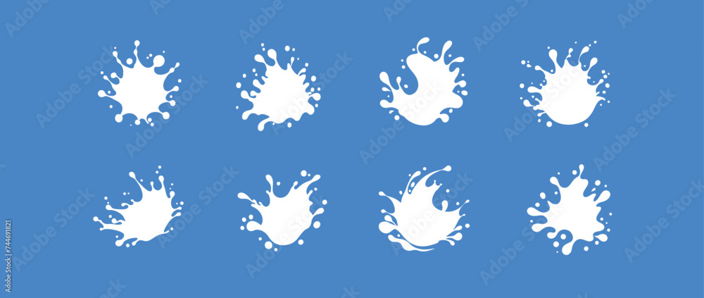Liquid milk splash Liquid milk splash