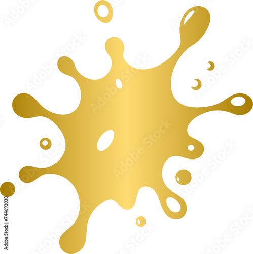 Gold liquid splash