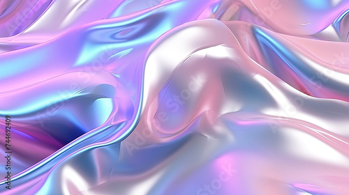 Wallpaper Mural Abstract holographic waves on the iridescent background. Torontodigital.ca