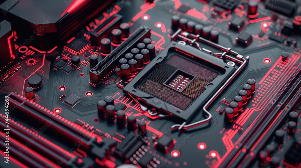 Computer motherboard, modern technology graphic design Computer motherboard, modern technology graphic design