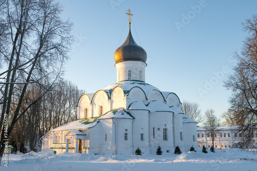 Ancient Trinity Cathedral (1513) on a sunny January evening. Alexandrov (Alexandrovskaya Sloboda). Vladimir region, Russia photo