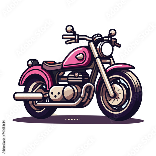 motorcycle on a white background
