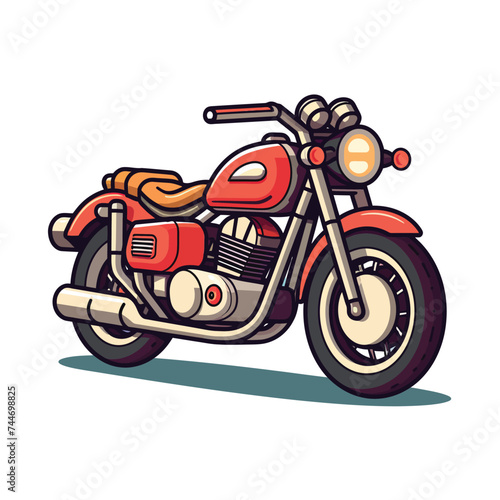 motorcycle isolated on white