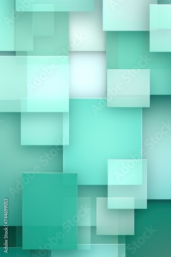 Abstract Mint Squares design background