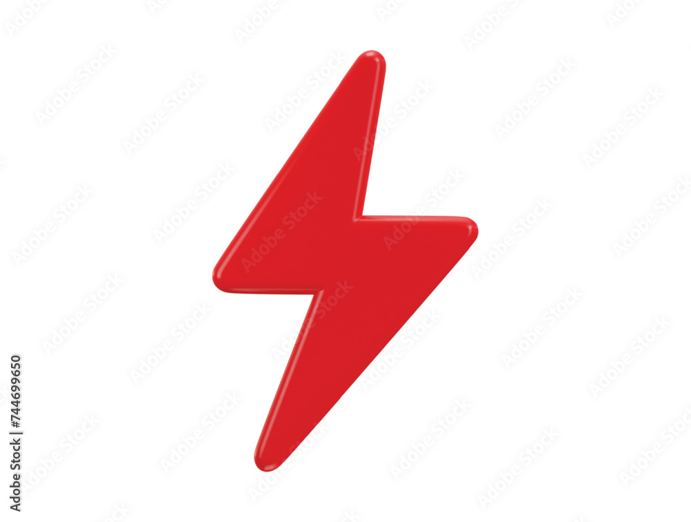 thunderbolt energy flash lightning icon 3d rendering vector illustration thunderbolt energy flash lightning icon 3d rendering vector illustration