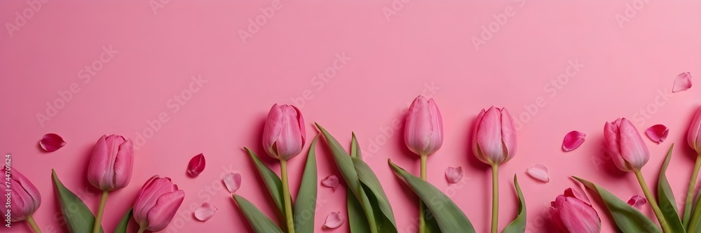 pink tulips on clean background pink tulips on clean background