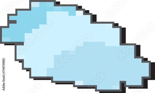 Cloud Pixel Retro Game Illustration