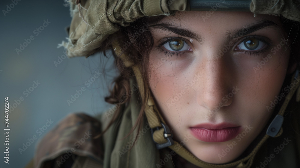 Portrait of an Israeli female soldier, Portrait of an Israeli girl in combat gear with a weapon in her hands. A girl soldier of the Israeli army, Confident Israeli soldier walking in the city.
Portrait of an Israeli female soldier, Portrait of an Israeli girl in combat gear with a weapon in her hands. A girl soldier of the Israeli army, Confident Israeli soldier walking in the city.