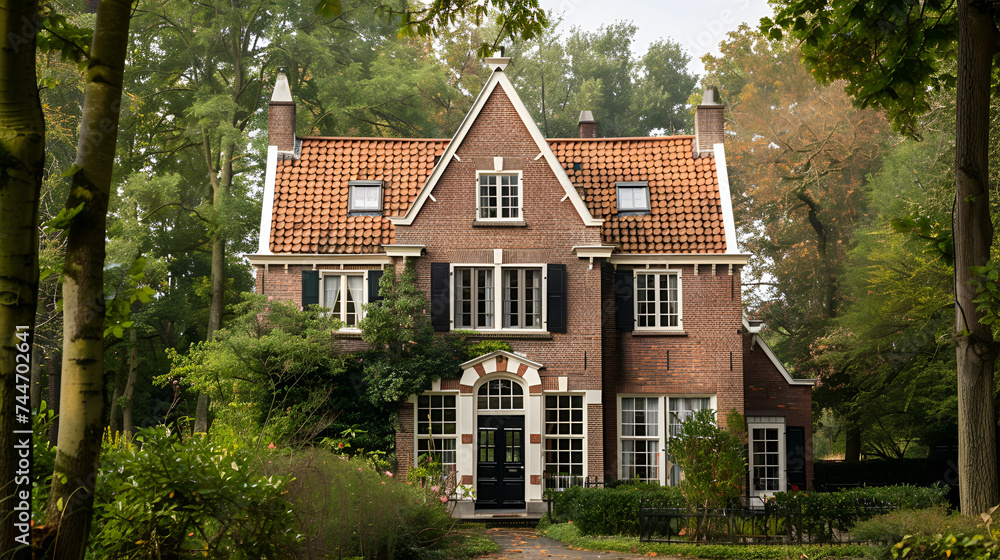 house in the country in modern country estate at Lowes house ,Luxury house in the garden. Real estate concept. Vintage style. house in the country in modern country estate at Lowes house ,Luxury house in the garden. Real estate concept. Vintage style.