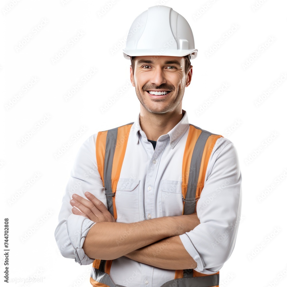 Smiling Engineer Portrait of a 30YearOld White Male with Crossed Arms Smiling Engineer Portrait of a 30YearOld White Male with Crossed Arms