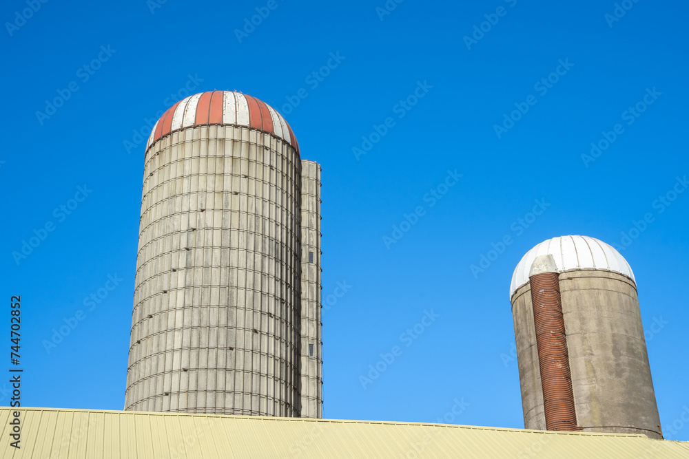 Farmer silo on a sunny day