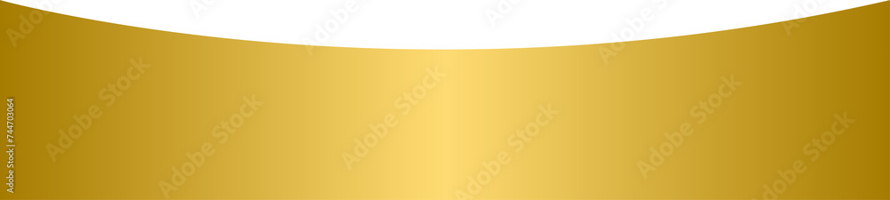Golden curved gradient gold border header and footer