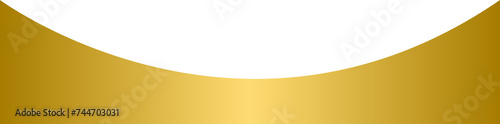 Obraz na płótnie Golden curved gradient gold border header and footer
