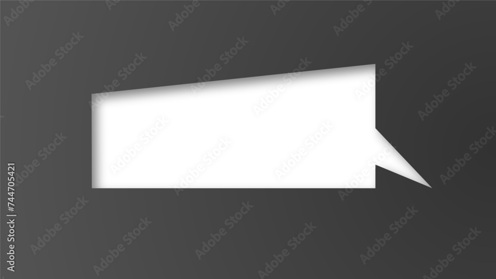 speech bubble shape with white background. space for text. abstract blank area for rill text of font. isolate background.