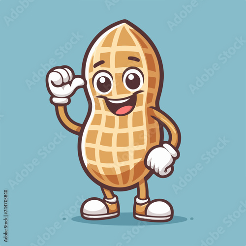 cartoon peanut mascot cute character