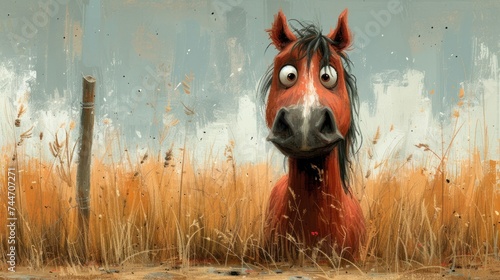 The Eyes Have It, Horse in the Field, A Painted Horse, The Stare Down.