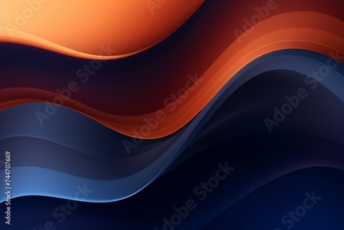 Rich Brown to Navy Blue abstract fluid gradient design, curved wave in motion background for banner, wallpaper, poster, template, flier and cover