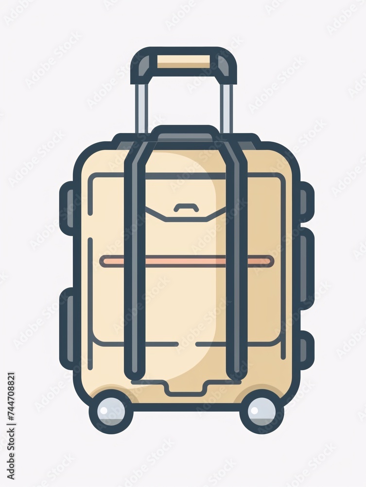 Icon representing luggage for travel purposes. Icon representing luggage for travel purposes.