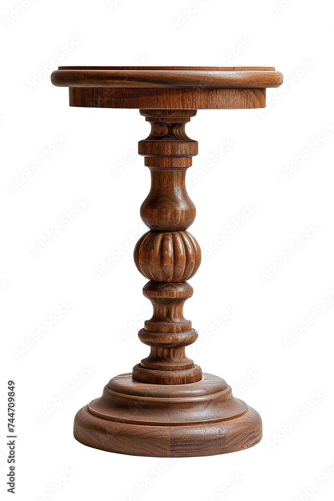 Wooden pedestal on transparent background, PNG