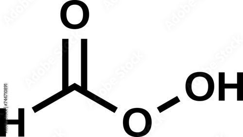 Performic acid structural formula, vector illustration