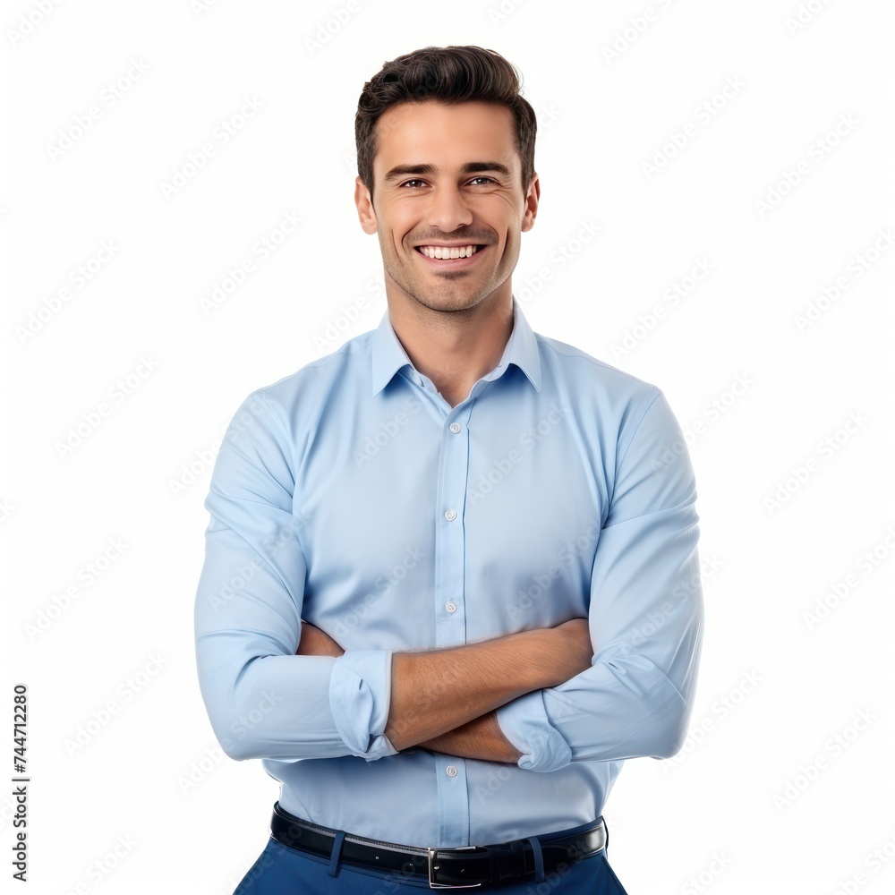 Confident Businessman Smiling Portrait with Crossed Arms Confident Businessman Smiling Portrait with Crossed Arms