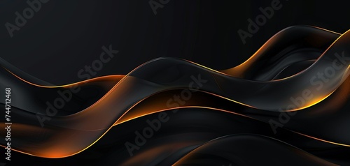 abstract image of golden waves made with generative ai technology
