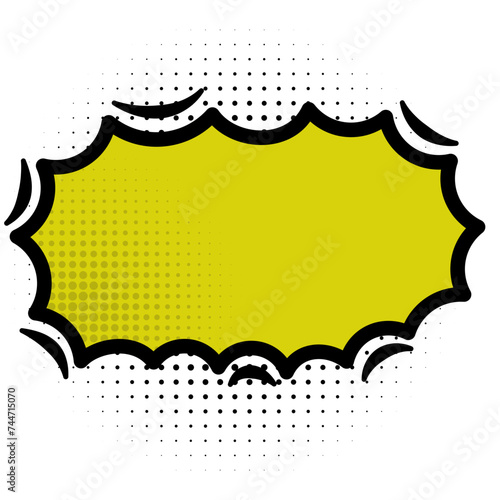 Blank Boom Comic Speech Bubble 