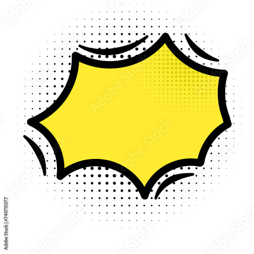 Blank Boom Comic Speech Bubble 