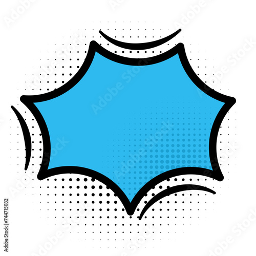 Blank Boom Comic Speech Bubble 