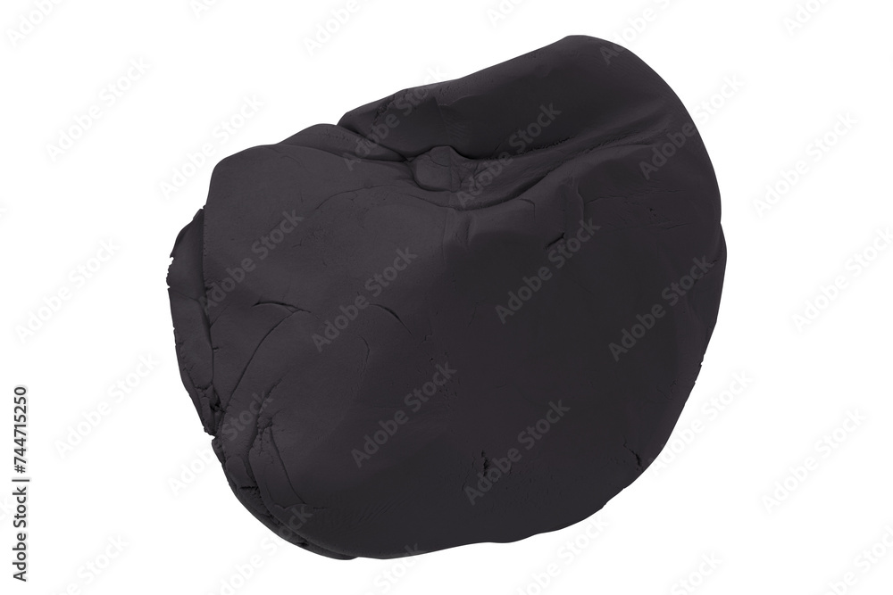 Black plasticine isolated on transparent background. Black plasticine isolated on transparent background.
