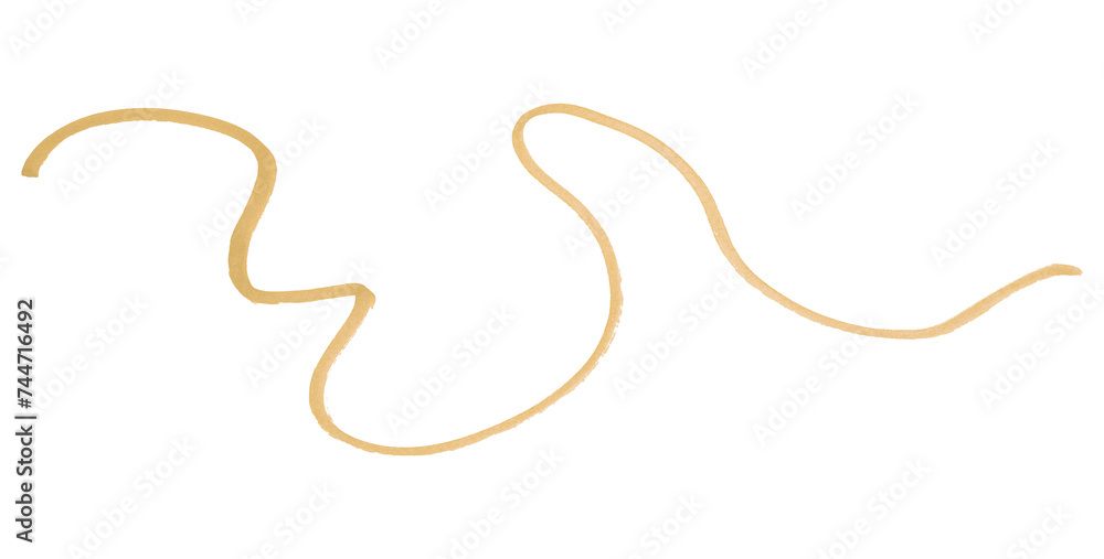 Light brown brush strokes isolated on transparent background.