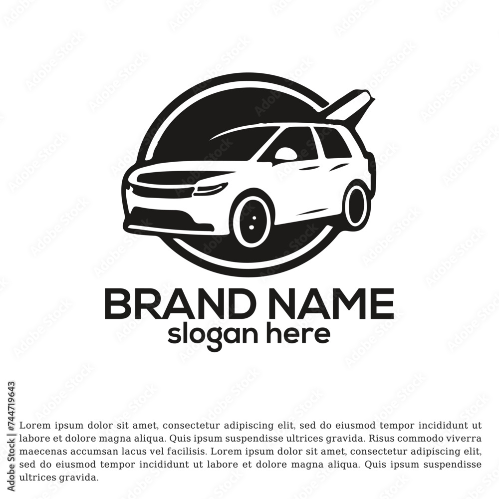 Fototapeta premium SpeedySolutions: Quick and Efficient Car Service Logo