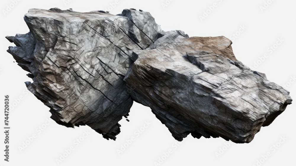 Fototapeta premium A simple image of two rocks side by side. Ideal for nature or geology concepts