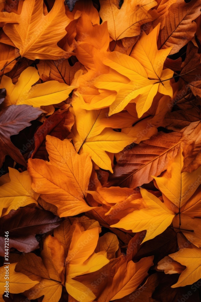 A bunch of leaves laying on the ground, suitable for autumn themes A bunch of leaves laying on the ground, suitable for autumn themes
