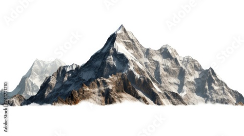Majestic snow-capped mountain peak, perfect for outdoor and adventure themes