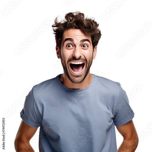 Unreal Engine Clipart Hysterically Laughing Man on White Background