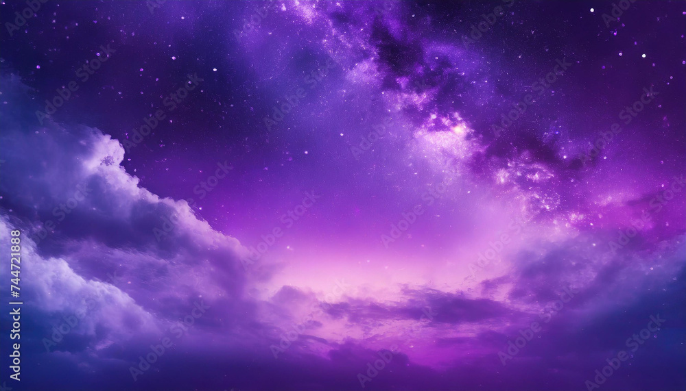 violet neon glow illuminates the sky, evoking a sense of mystery and wonder