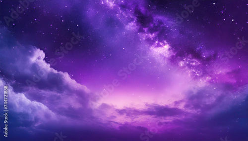 violet neon glow illuminates the sky, evoking a sense of mystery and wonder