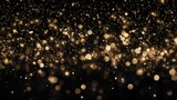 Elegant black and gold background with sparkling lights. Perfect for luxury events and celebrations
