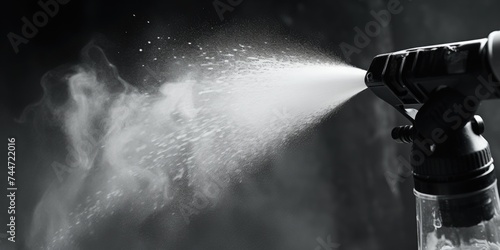 A spray gun spraying water, suitable for various design projects